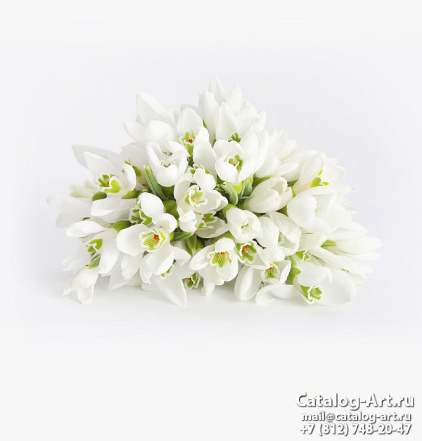 Натяжные потолки с фотопечатью - Белые цветы 24